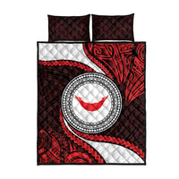 Easter Island Quilt Bed Set Moai Statues Polynesian Style