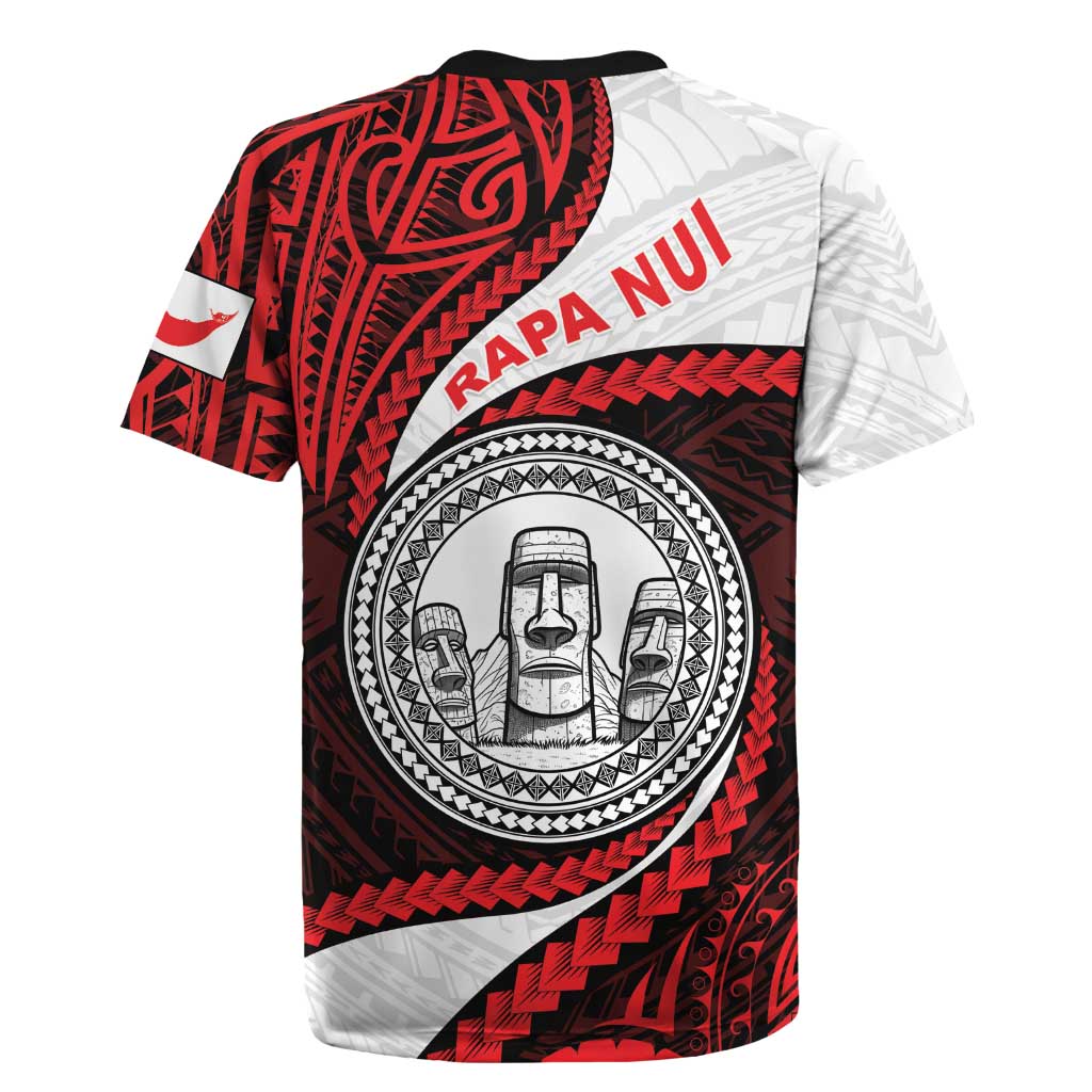 Easter Island Rugby Jersey Moai Statues Polynesian Style