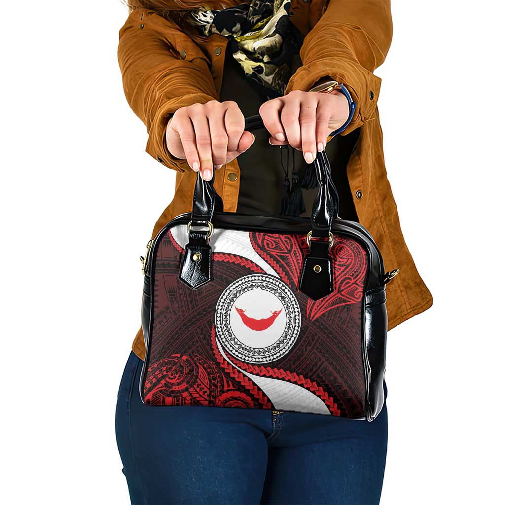 Easter Island Shoulder Handbag Moai Statues Polynesian Style LT05 One Size Red - Polynesian Pride