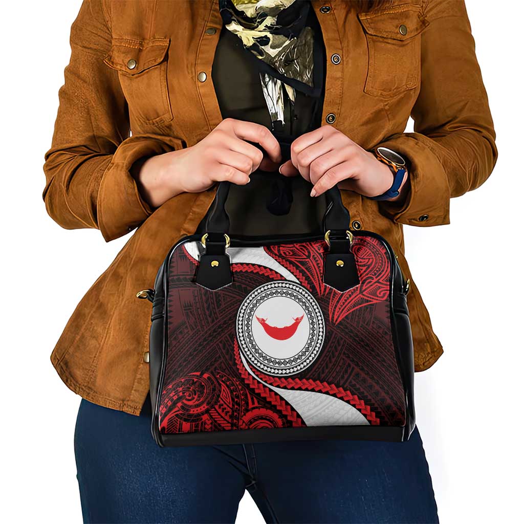 Easter Island Shoulder Handbag Moai Statues Polynesian Style