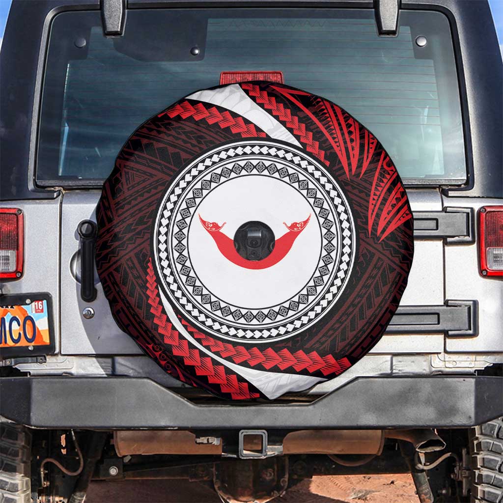 Easter Island Spare Tire Cover Moai Statues Polynesian Style LT05 Red - Polynesian Pride