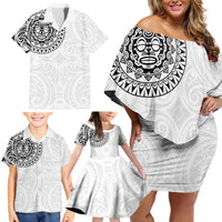 New Zealand Aotearoa Family Matching Off Shoulder Short Dress and Hawaiian Shirt Maori Te Mata O Rongokako