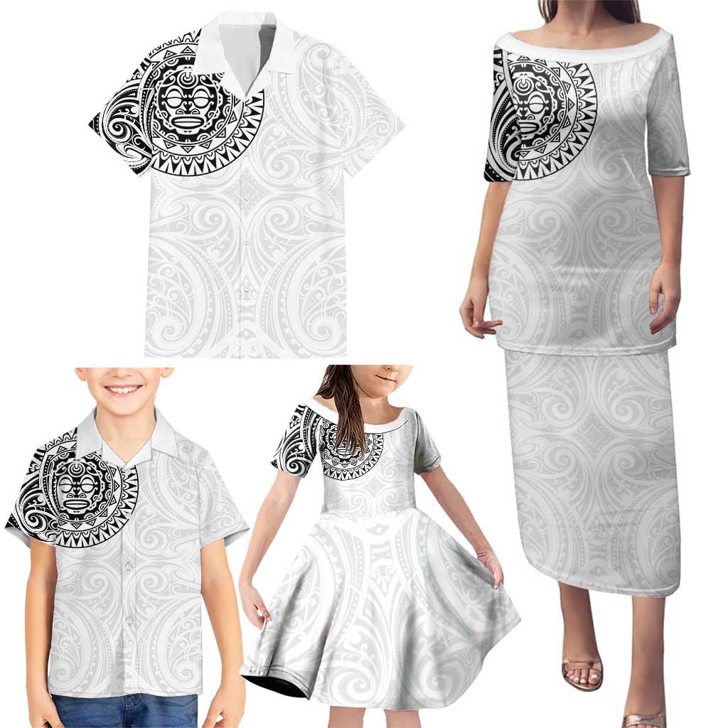 New Zealand Aotearoa Family Matching Puletasi and Hawaiian Shirt Maori Te Mata O Rongokako