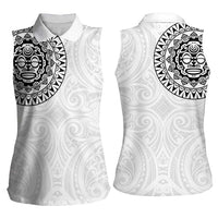 New Zealand Aotearoa Women Sleeveless Polo Shirt Maori Te Mata O Rongokako