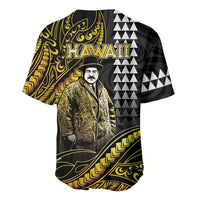 Hawaii Kuhio The Citizen Prince Baseball Jersey Gold Polynesian Tribal Tattoo