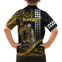 Hawaii Kuhio The Citizen Prince Hawaiian Shirt Gold Polynesian Tribal Tattoo LT05 - Polynesian Pride
