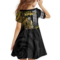 Hawaii Kuhio The Citizen Prince Kid Short Sleeve Dress Gold Polynesian Tribal Tattoo LT05 - Polynesian Pride