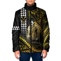 Hawaii Kuhio The Citizen Prince Padded Jacket Gold Polynesian Tribal Tattoo