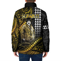Hawaii Kuhio The Citizen Prince Padded Jacket Gold Polynesian Tribal Tattoo