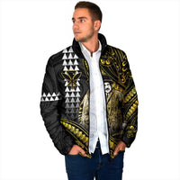 Hawaii Kuhio The Citizen Prince Padded Jacket Gold Polynesian Tribal Tattoo