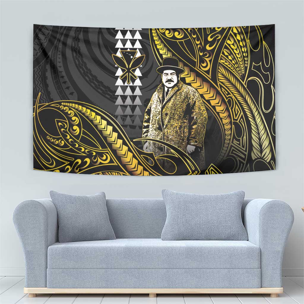 Hawaii Kuhio The Citizen Prince Tapestry Gold Polynesian Tribal Tattoo LT05 - Polynesian Pride