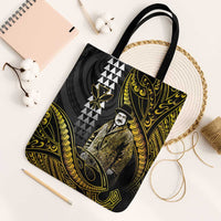 Hawaii Kuhio The Citizen Prince Tote Bag Gold Polynesian Tribal Tattoo