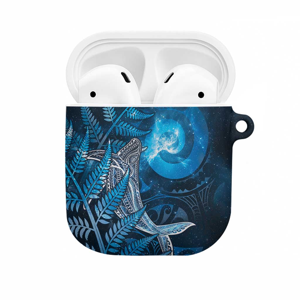 New Zealand Matariki AirPods Case Maori Koru With Humpback Whale Blue LT05 Blue - Polynesian Pride