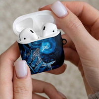 New Zealand Matariki AirPods Case Maori Koru With Humpback Whale Blue