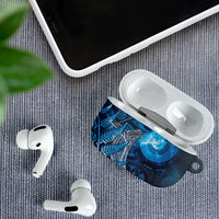 New Zealand Matariki AirPods Case Maori Koru With Humpback Whale Blue