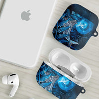 New Zealand Matariki AirPods Case Maori Koru With Humpback Whale Blue