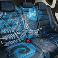 New Zealand Matariki Back Car Seat Cover Maori Koru With Humpback Whale Blue