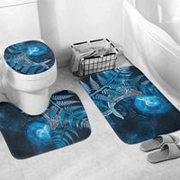 New Zealand Matariki Bathroom Set Maori Koru With Humpback Whale Blue