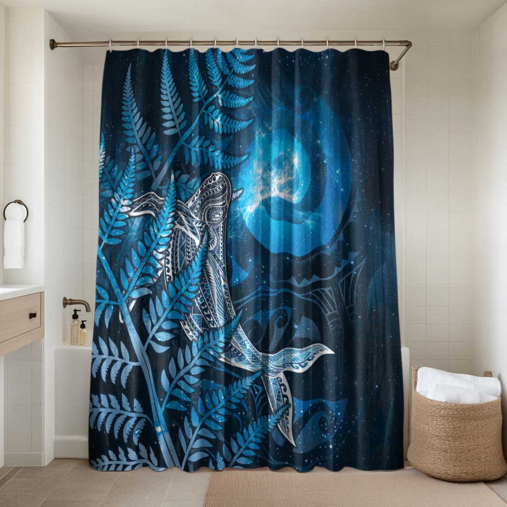 New Zealand Matariki Bathroom Set Maori Koru With Humpback Whale Blue