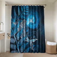 New Zealand Matariki Bathroom Set Maori Koru With Humpback Whale Blue