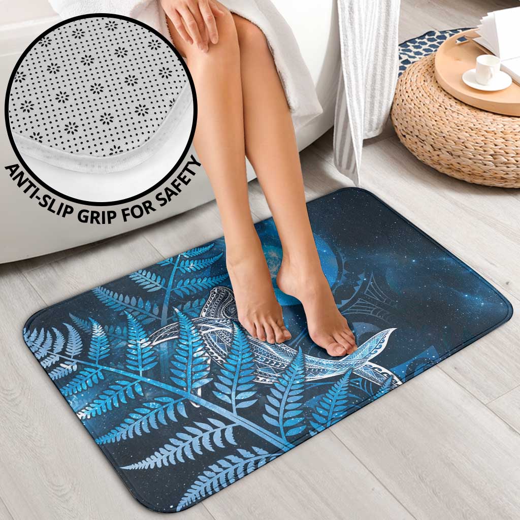 New Zealand Matariki Bathroom Set Maori Koru With Humpback Whale Blue