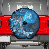 New Zealand Matariki Spare Tire Cover Maori Koru With Humpback Whale Blue LT05 - Polynesian Pride