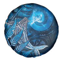 New Zealand Matariki Spare Tire Cover Maori Koru With Humpback Whale Blue LT05 - Polynesian Pride