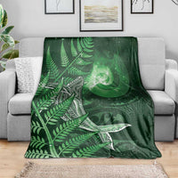 New Zealand Matariki Blanket Maori Koru With Humpback Whale Green LT05 - Polynesian Pride