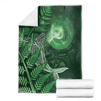 New Zealand Matariki Blanket Maori Koru With Humpback Whale Green LT05 - Polynesian Pride