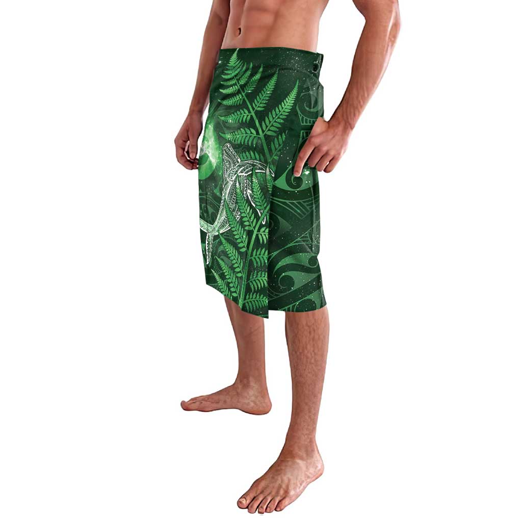 New Zealand Matariki Lavalava Maori Koru With Humpback Whale Green LT05 - Polynesian Pride
