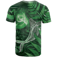 New Zealand Matariki T Shirt Maori Koru With Humpback Whale Green LT05 - Polynesian Pride