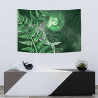 New Zealand Matariki Tapestry Maori Koru With Humpback Whale Green