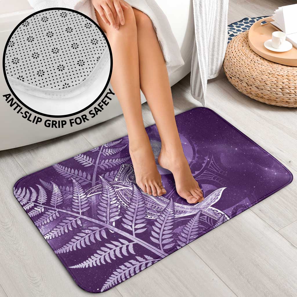 New Zealand Matariki Bathroom Set Maori Koru With Humpback Whale Purple LT05 - Polynesian Pride