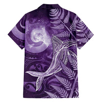 New Zealand Matariki Family Matching Mermaid Dress and Hawaiian Shirt Maori Koru With Humpback Whale Purple LT05 - Polynesian Pride