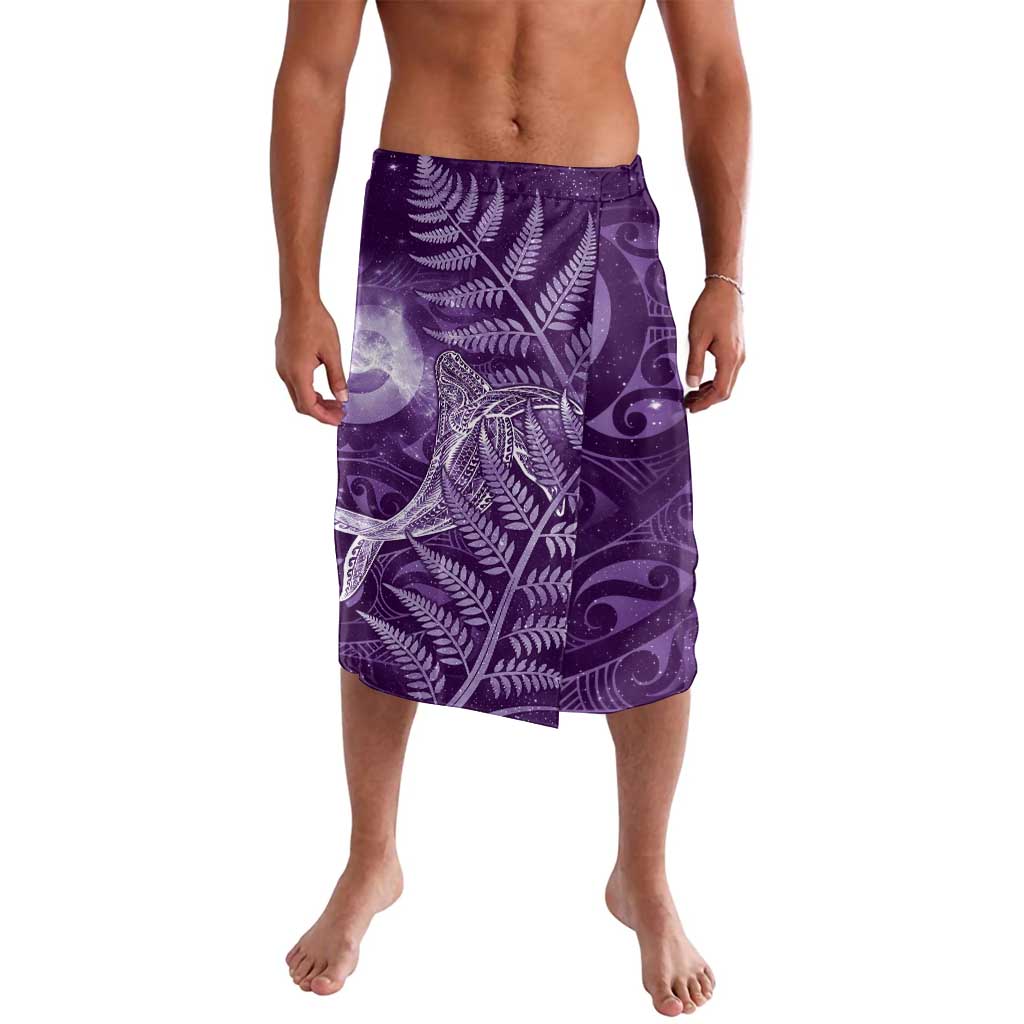 New Zealand Matariki Lavalava Maori Koru With Humpback Whale Purple LT05 Purple - Polynesian Pride