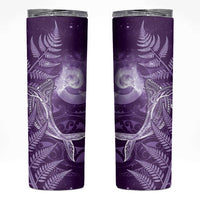 New Zealand Matariki Skinny Tumbler Maori Koru With Humpback Whale Purple