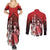 The First King Of Tonga Couples Matching Summer Maxi Dress and Long Sleeve Button Shirt Tongan Pride