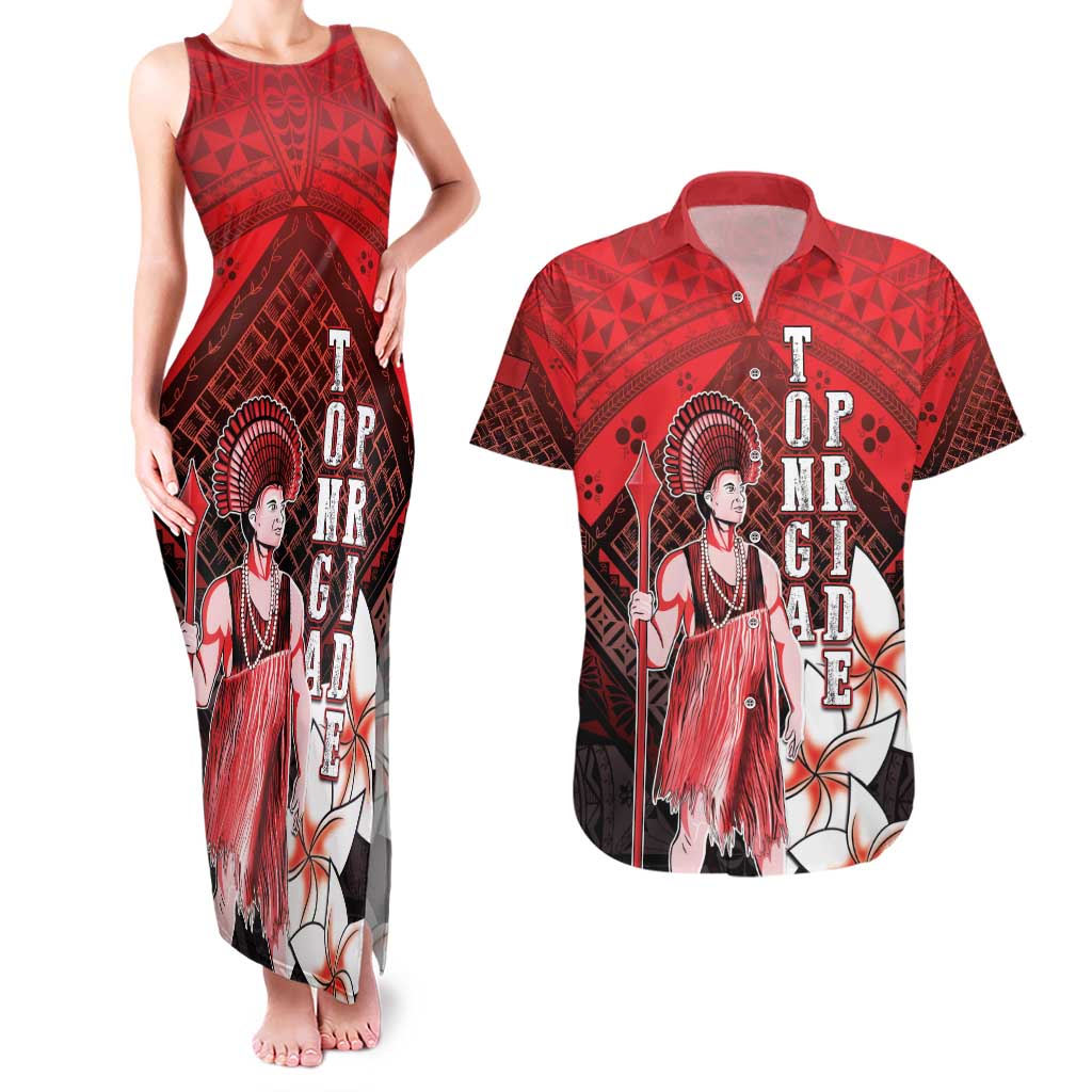 The First King Of Tonga Couples Matching Tank Maxi Dress and Hawaiian Shirt Tongan Pride