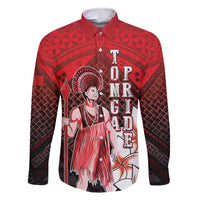 The First King Of Tonga Family Matching Long Sleeve Bodycon Dress and Hawaiian Shirt Tongan Pride