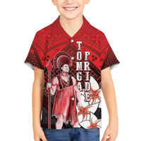 The First King Of Tonga Family Matching Long Sleeve Bodycon Dress and Hawaiian Shirt Tongan Pride