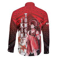 The First King Of Tonga Family Matching Off The Shoulder Long Sleeve Dress and Hawaiian Shirt Tongan Pride