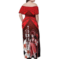 The First King Of Tonga Family Matching Off Shoulder Maxi Dress and Hawaiian Shirt Tongan Pride