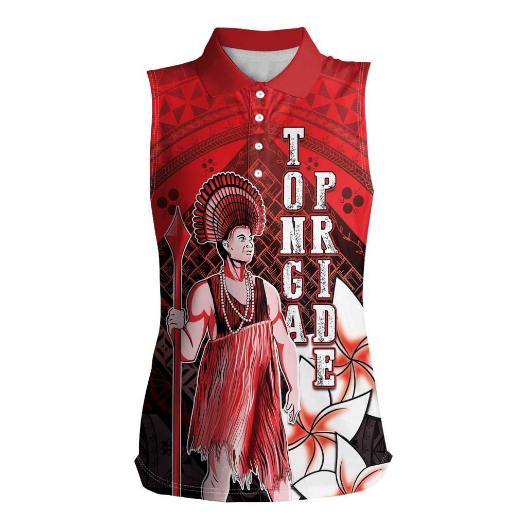 The First King Of Tonga Women Sleeveless Polo Shirt Tongan Pride
