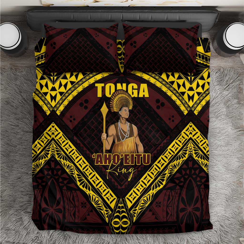 Tonga First King Bedding Set Ahoeitu Know Your Roots LT05 Maroon - Polynesian Pride