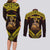 Tonga First King Couples Matching Long Sleeve Bodycon Dress and Long Sleeve Button Shirt Ahoeitu Know Your Roots