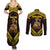 Tonga First King Couples Matching Summer Maxi Dress and Long Sleeve Button Shirt Ahoeitu Know Your Roots