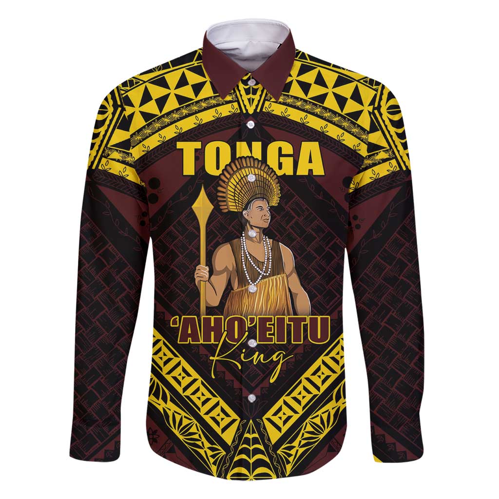 Tonga First King Family Matching Long Sleeve Bodycon Dress and Hawaiian Shirt Ahoeitu Know Your Roots
