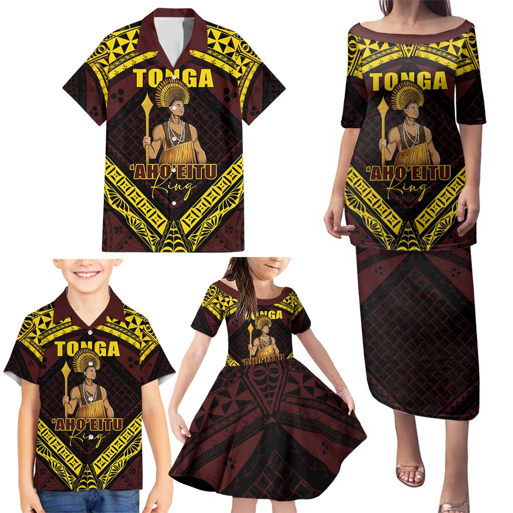 Tonga First King Family Matching Puletasi and Hawaiian Shirt Ahoeitu Know Your Roots