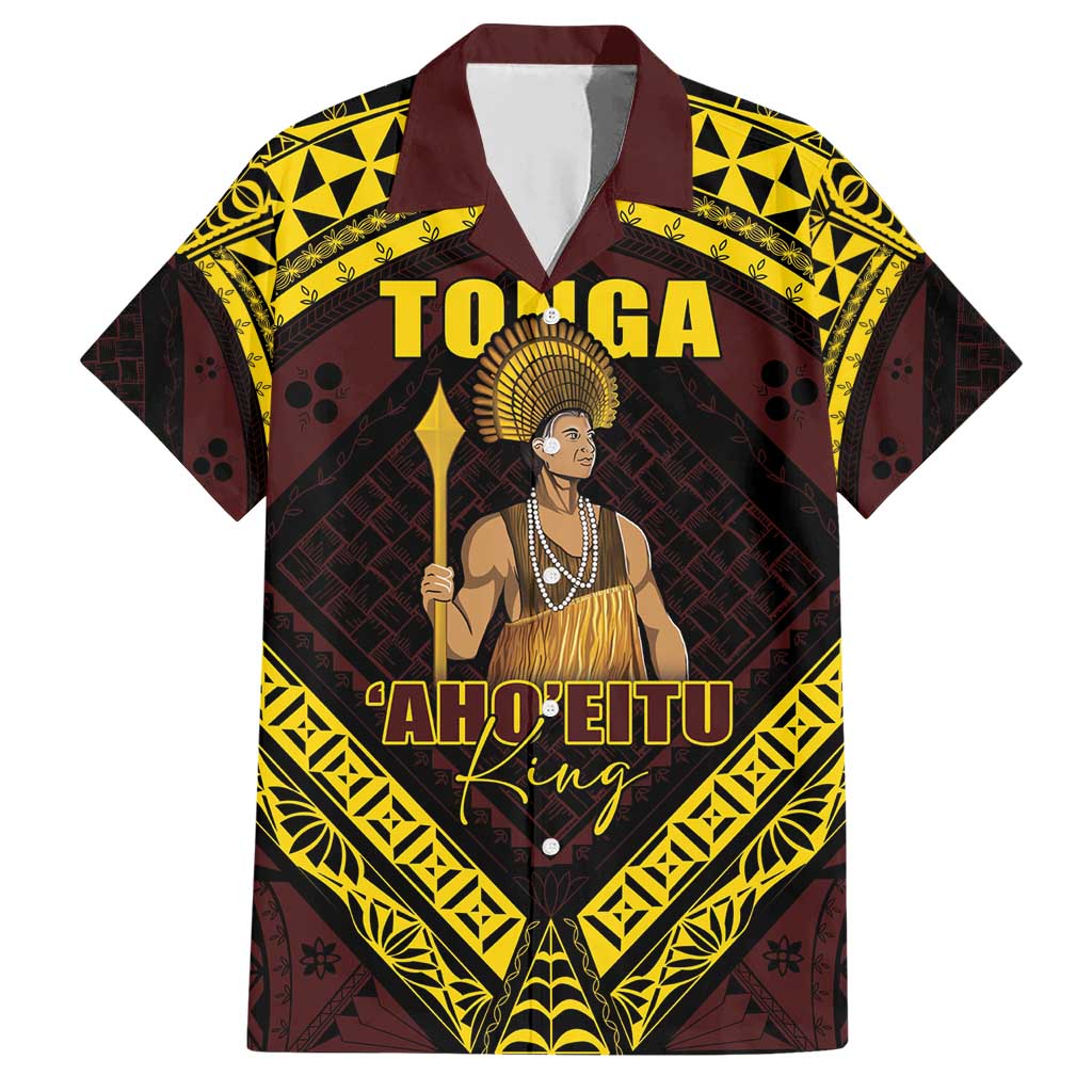 Tonga First King Family Matching Short Sleeve Bodycon Dress and Hawaiian Shirt Ahoeitu Know Your Roots