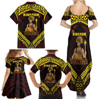 Tonga First King Family Matching Summer Maxi Dress and Hawaiian Shirt Ahoeitu Know Your Roots